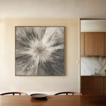Abstract 1429 Canvas Art 60 x 60 cm / Black
