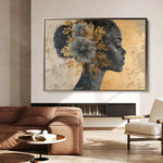 Portrait 143 Canvas Art 60 x 40 cm / Black