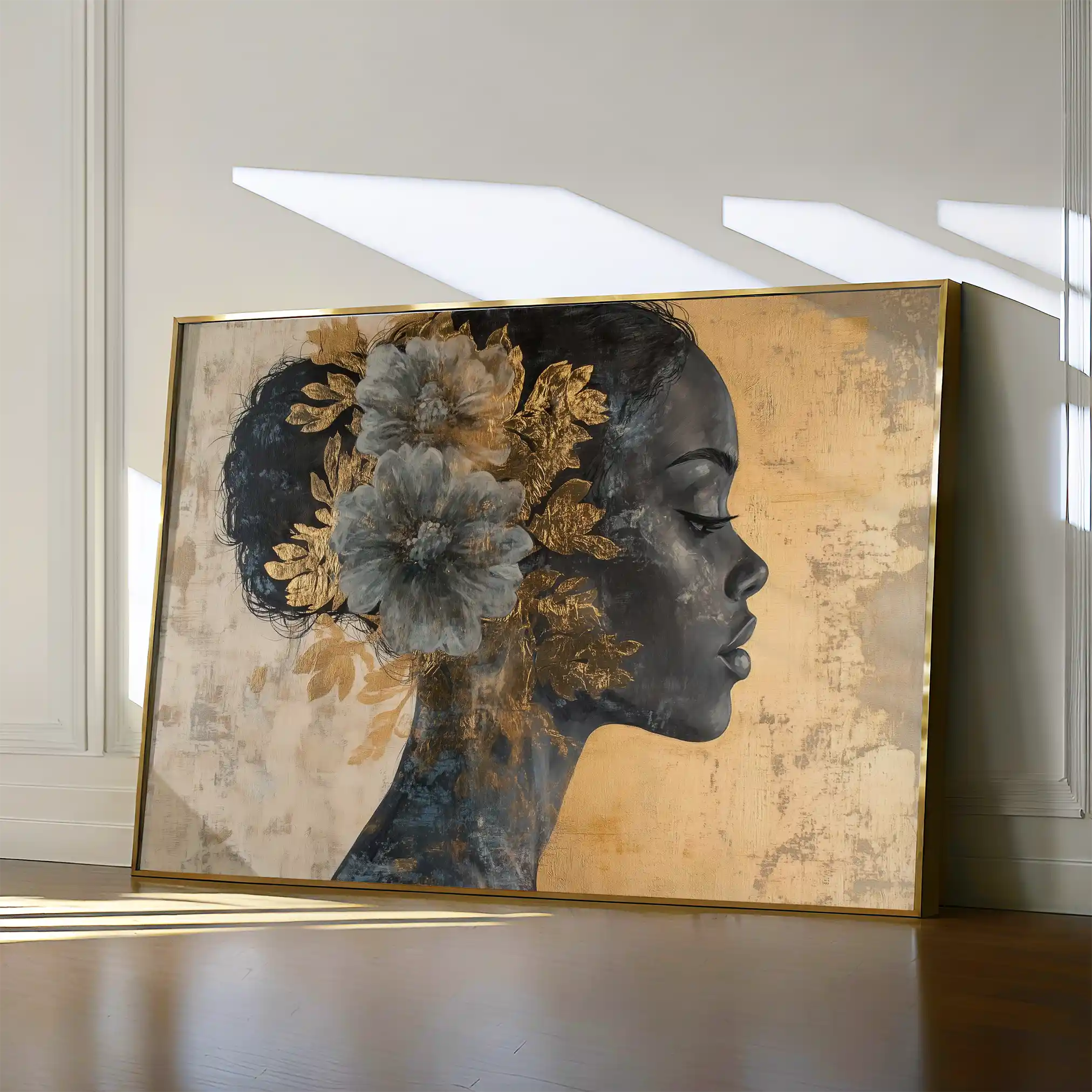 Portrait 143 Canvas Art 60 x 40 cm / Black