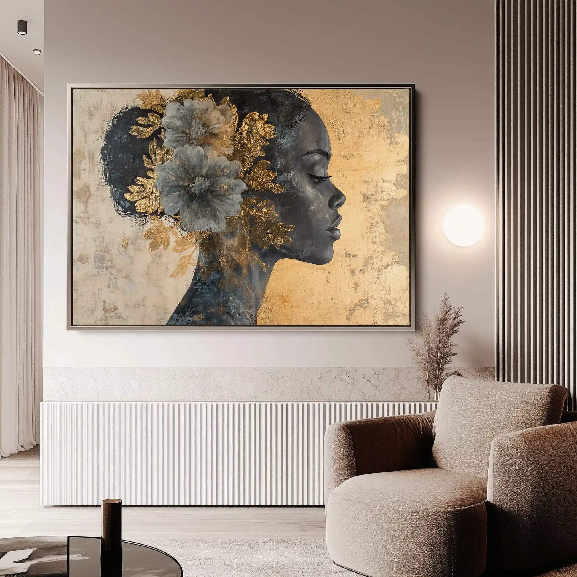 Portrait 143 Canvas Art 60 x 40 cm / Black