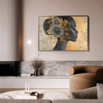 Portrait 143 Canvas Art 60 x 40 cm / Black