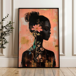 Portrait 144 Canvas Art 60 x 40 cm / Black