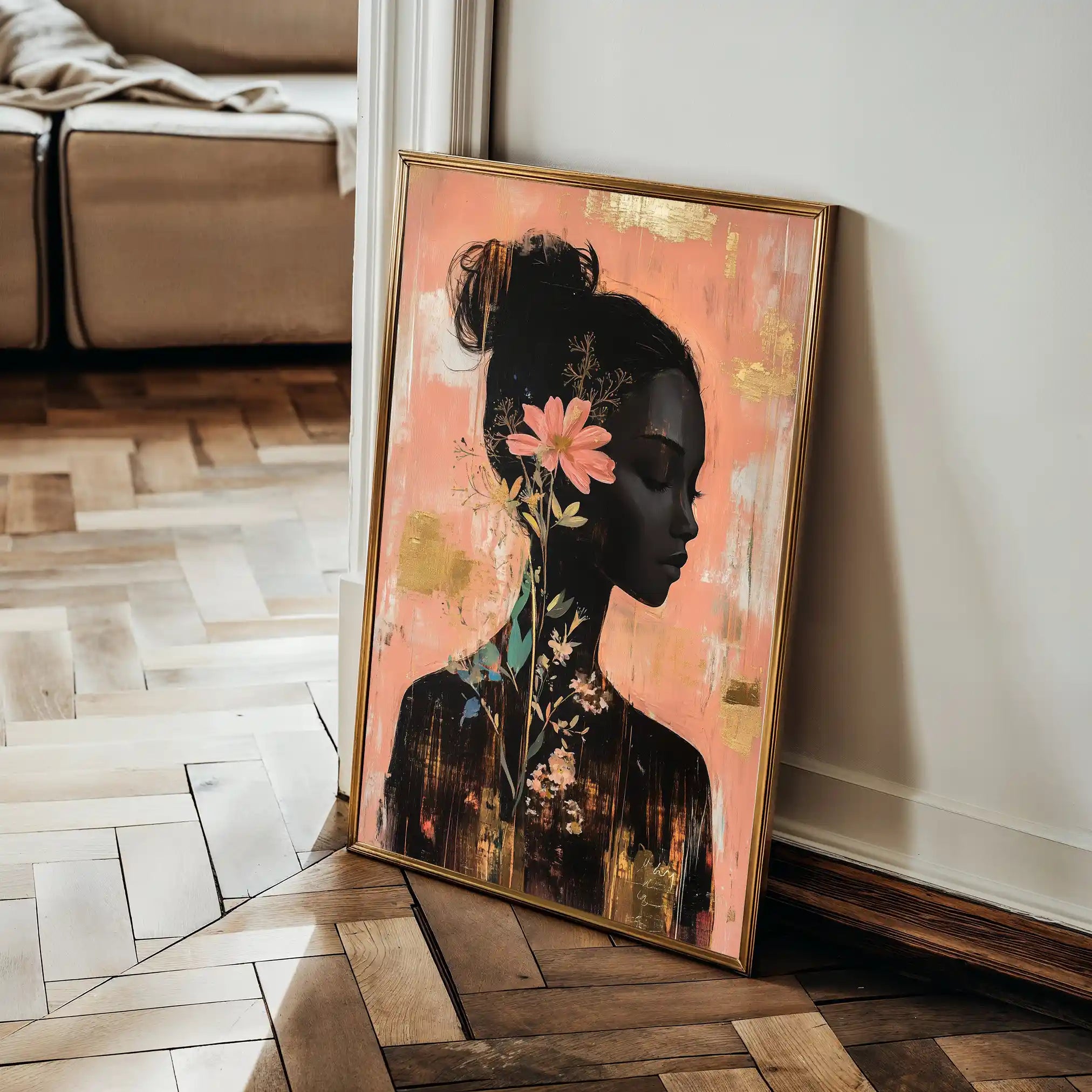 Portrait 144 Canvas Art 60 x 40 cm / Black