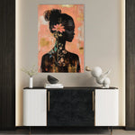 Portrait 144 Canvas Art 60 x 40 cm / Black