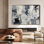 Abstract 1446 Canvas Art 60 x 40 cm / Black