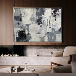 Abstract 1446 Canvas Art 60 x 40 cm / Black