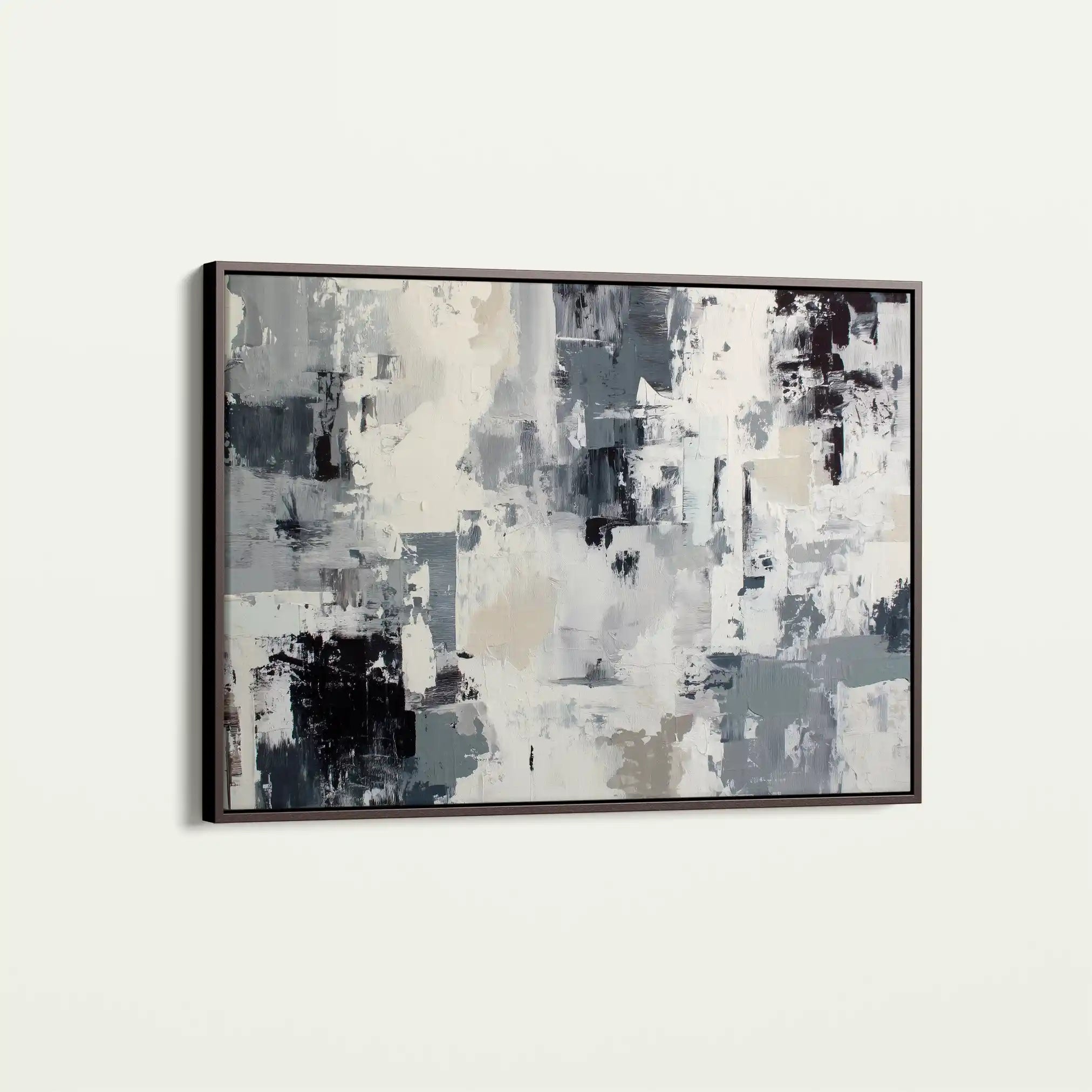 Abstract 1446 Canvas Art 60 x 40 cm / Black
