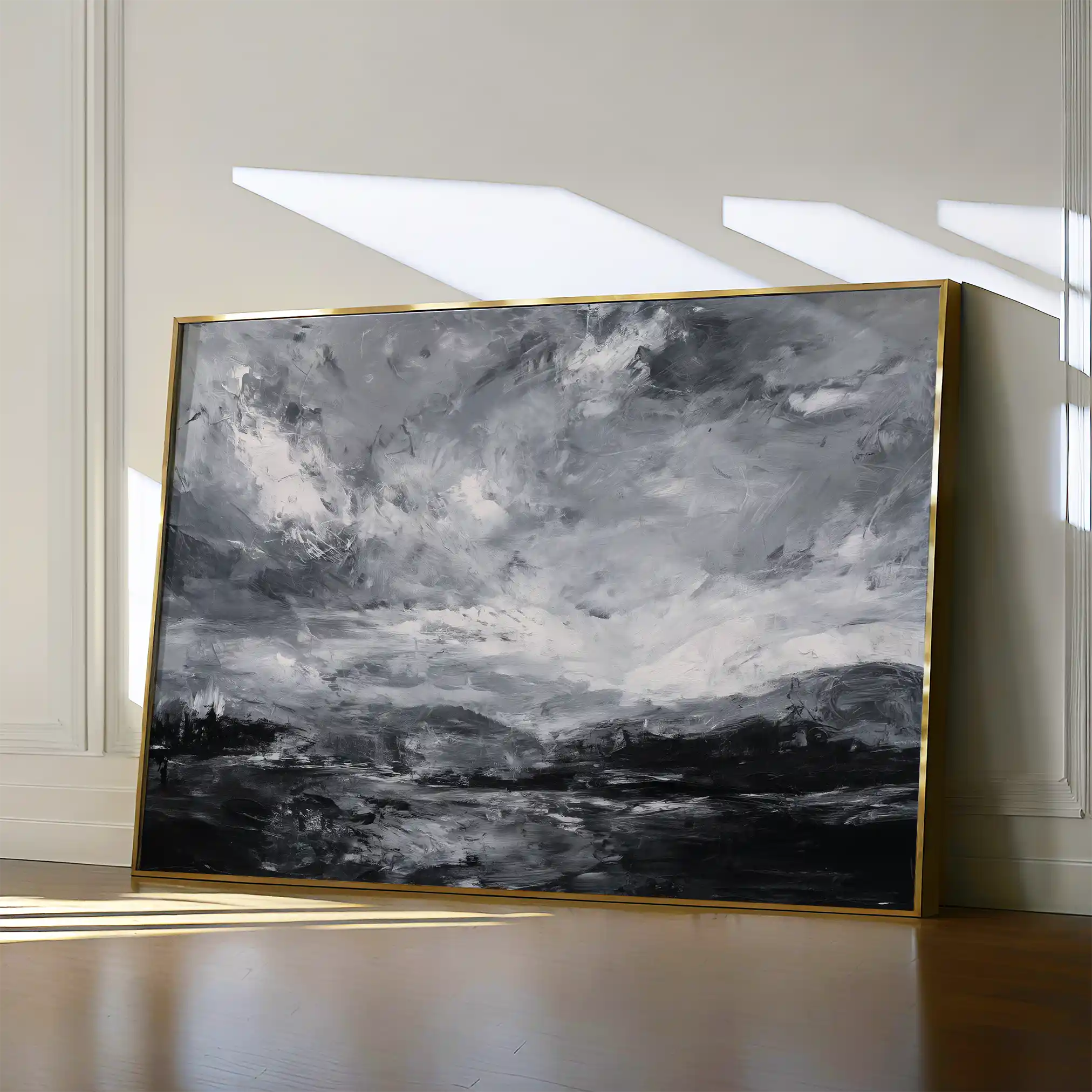 Abstract 1448 Canvas Art 60 x 40 cm / Black