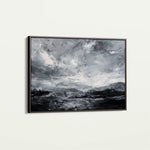 Abstract 1448 Canvas Art 60 x 40 cm / Black