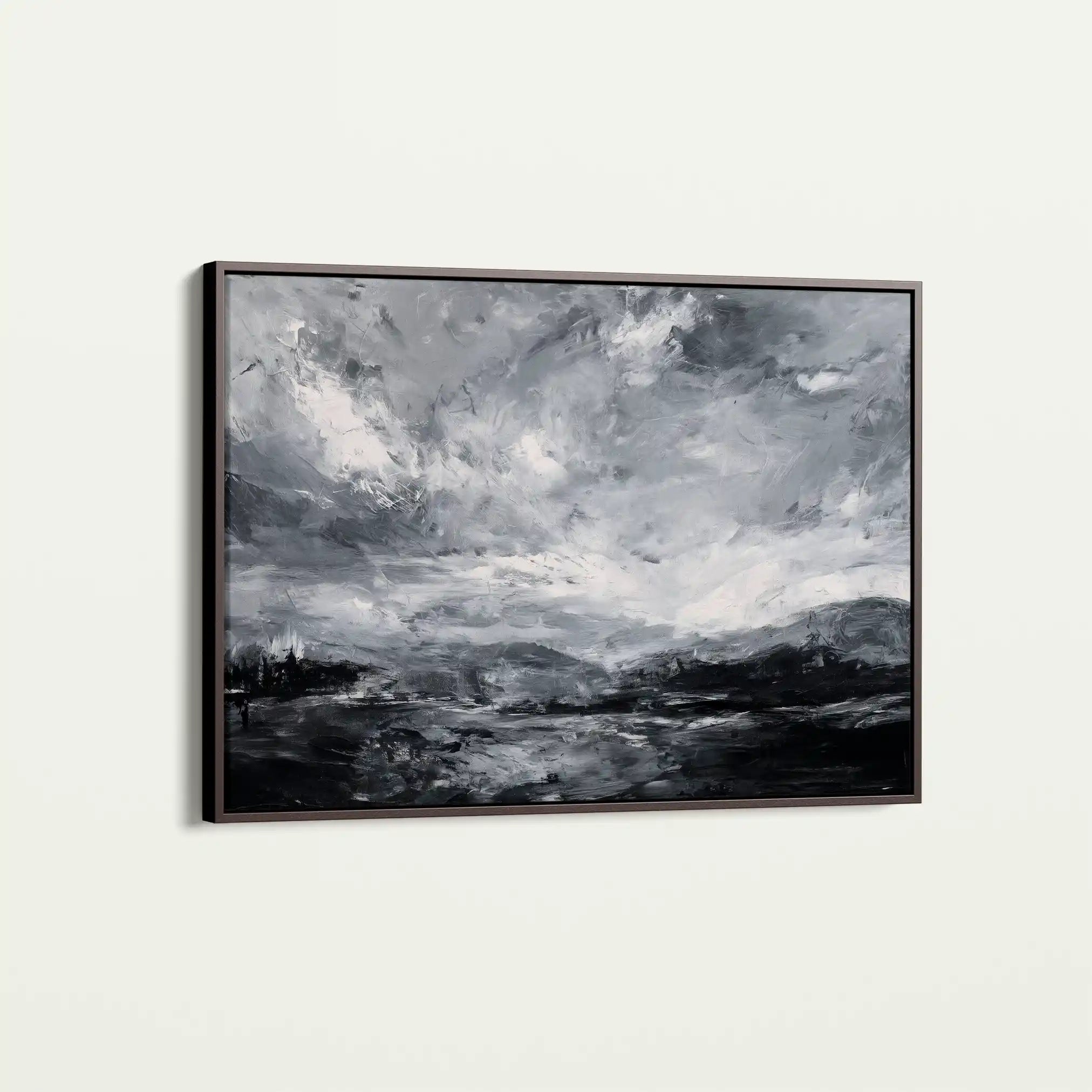 Abstract 1448 Canvas Art 60 x 40 cm / Black