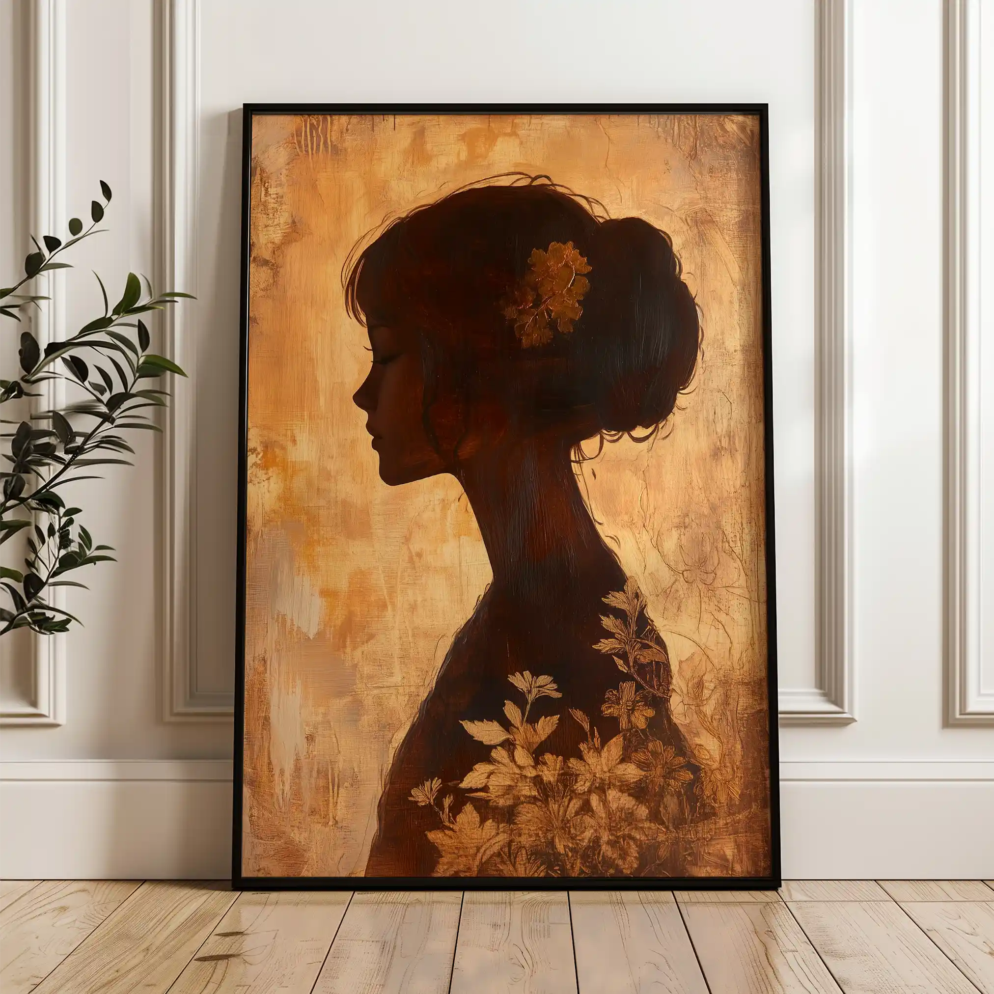 Portrait 145 Canvas Art 60 x 40 cm / Black