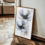 Floral 1454 Canvas Art 60 x 40 cm / Black