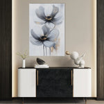 Floral 1454 Canvas Art 60 x 40 cm / Black