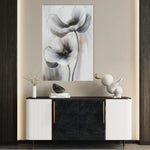 Floral 1455 Canvas Art 60 x 40 cm / Black