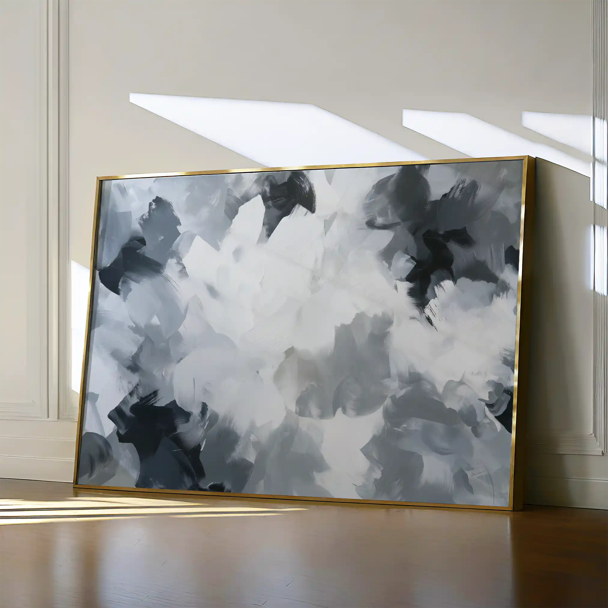 Abstract 1462 Canvas Art 60 x 40 cm / Black