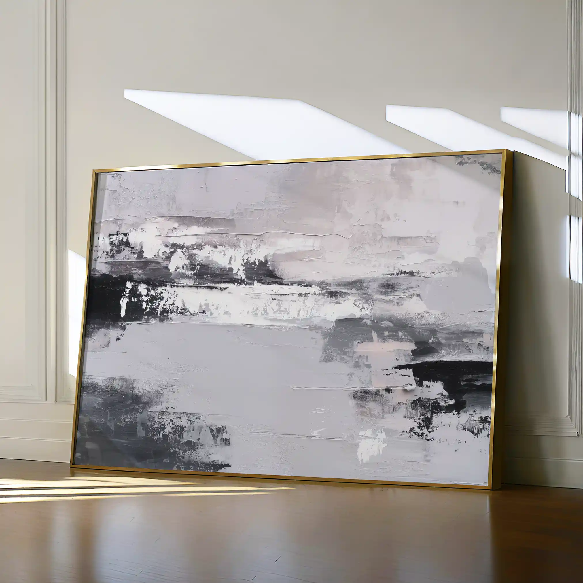 Abstract 1463 Canvas Art 60 x 40 cm / Black