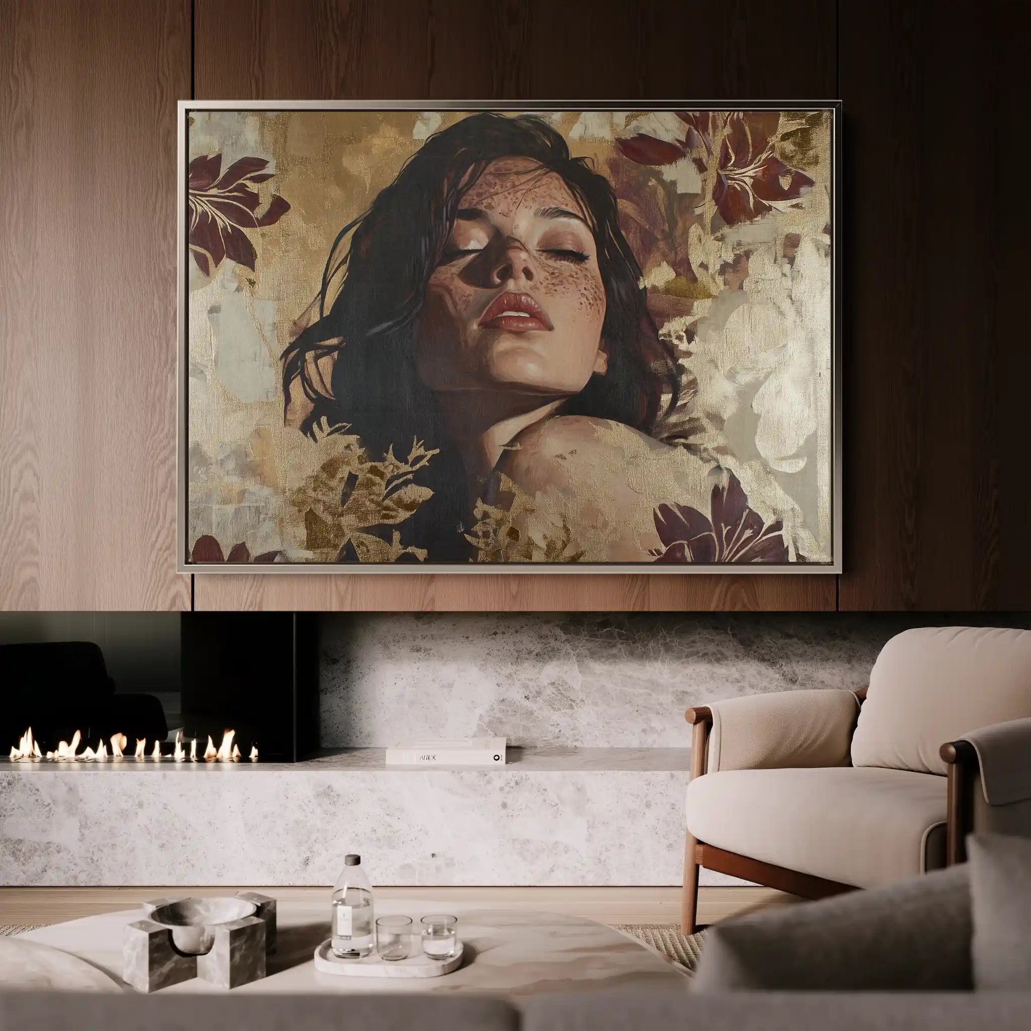 Portrait 147 Canvas Art 60 x 40 cm / Black