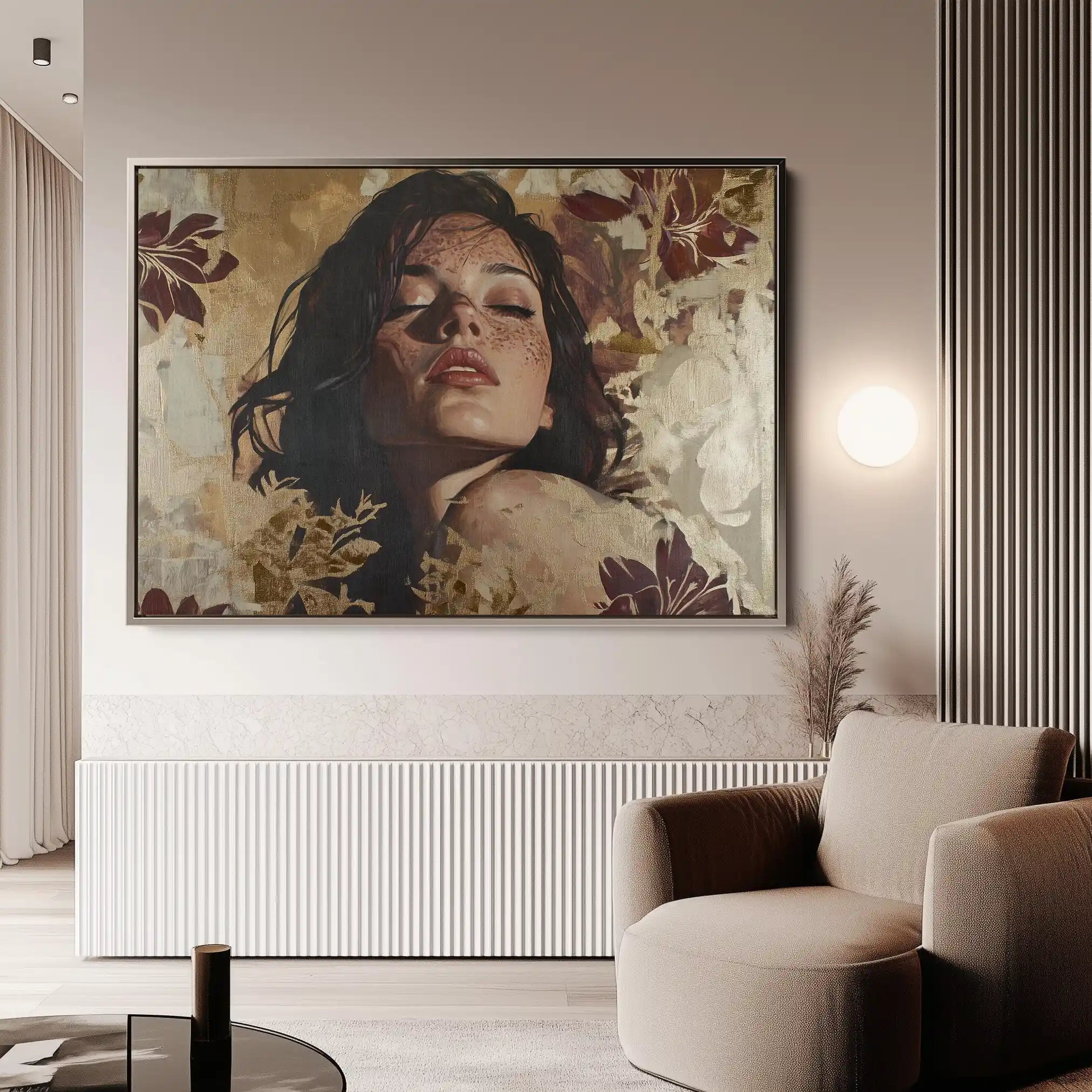 Portrait 147 Canvas Art 60 x 40 cm / Black