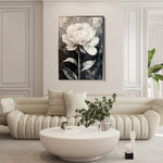 Floral 1478 Canvas Art 60 x 40 cm / Black