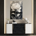 Floral 1478 Canvas Art 60 x 40 cm / Black