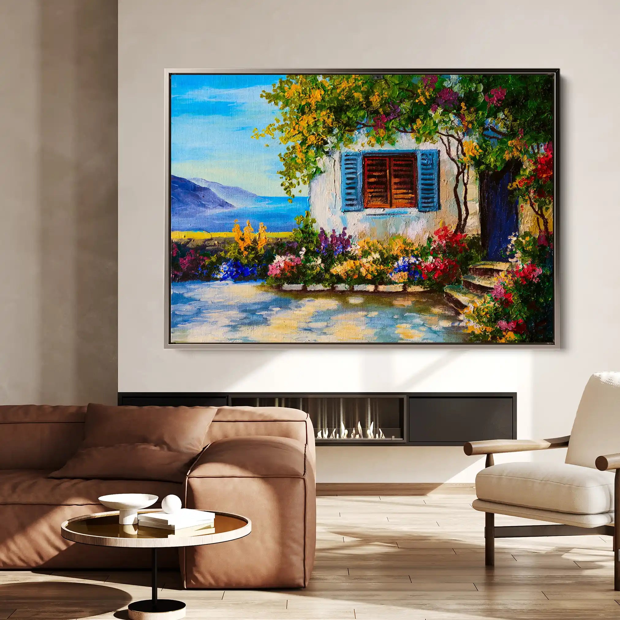 Landscape 148 Canvas Art 60 x 40 cm / Black