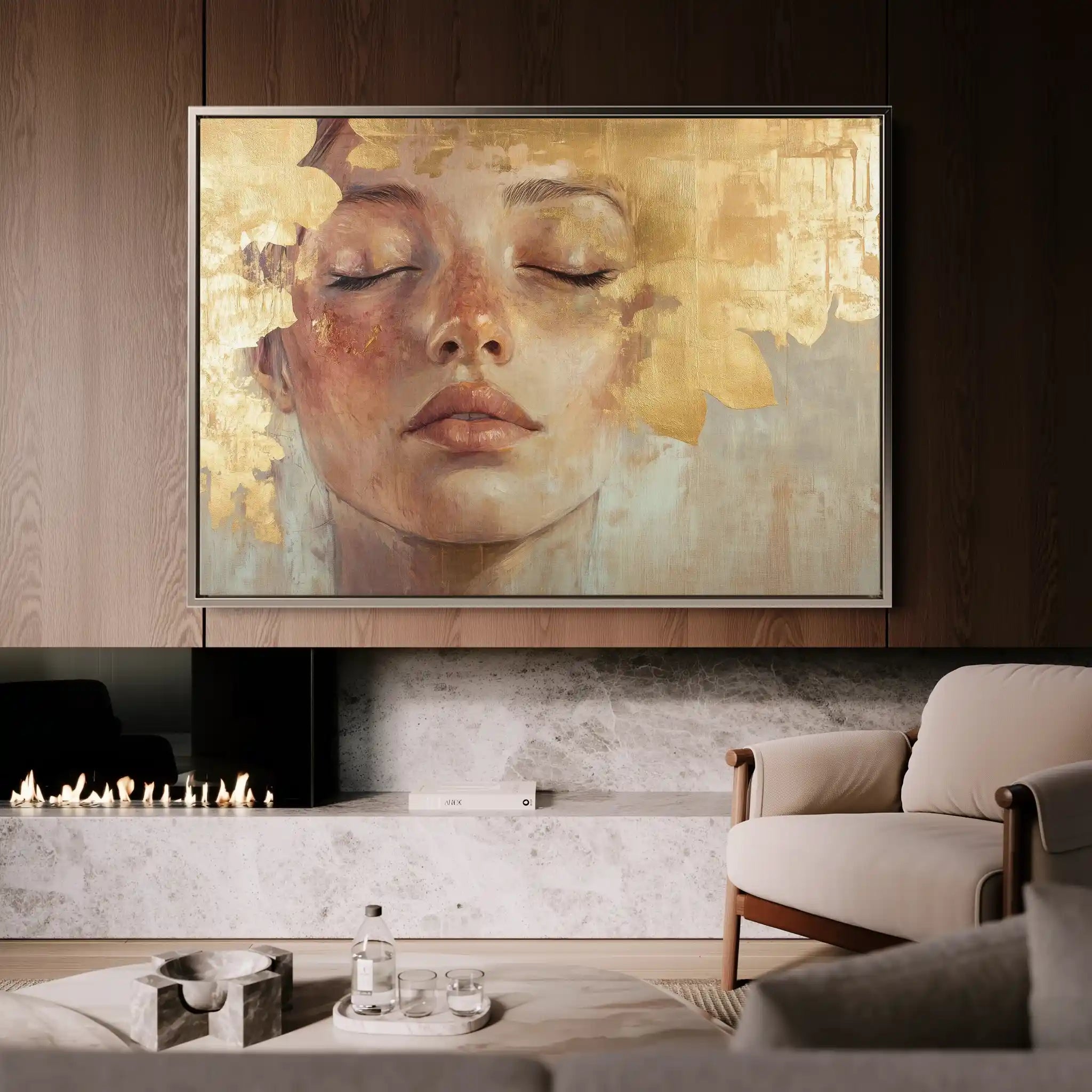 Portrait 148 Canvas Art 60 x 40 cm / Black