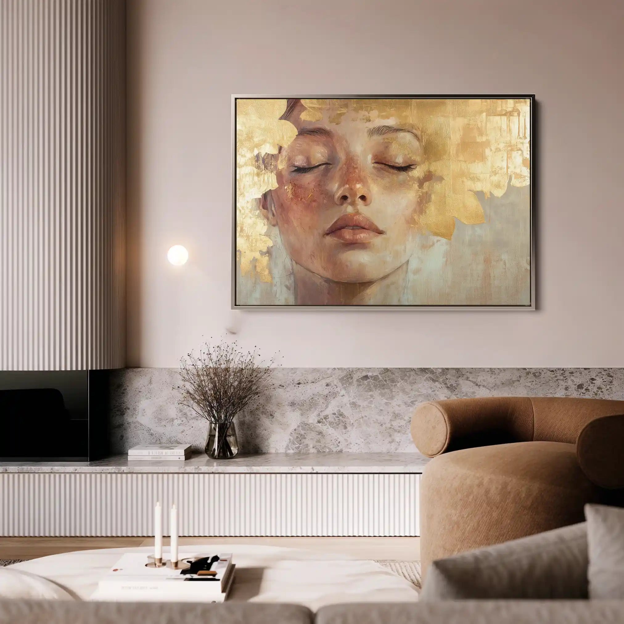 Portrait 148 Canvas Art 60 x 40 cm / Black