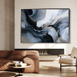 Abstract 1482 Canvas Art 60 x 40 cm / Black