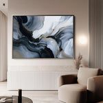 Abstract 1482 Canvas Art 60 x 40 cm / Black