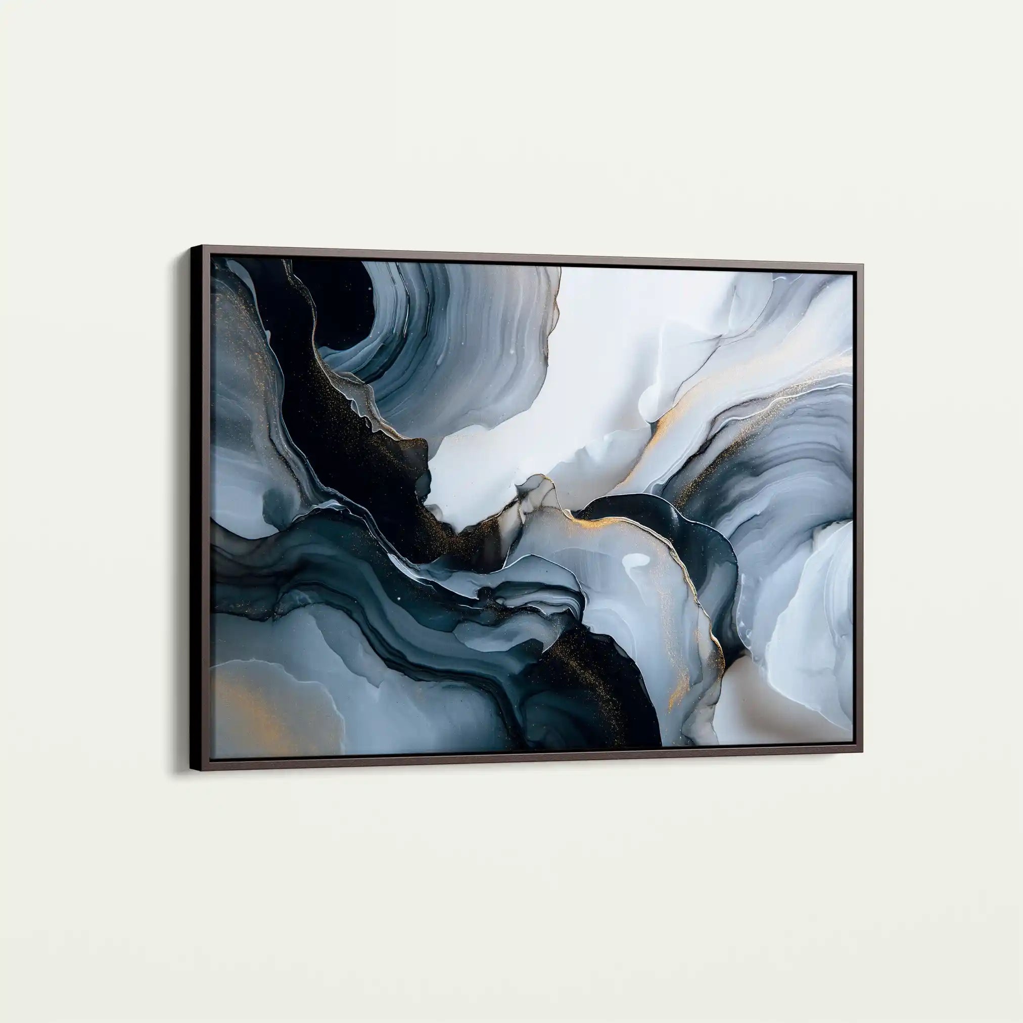 Abstract 1482 Canvas Art 60 x 40 cm / Black