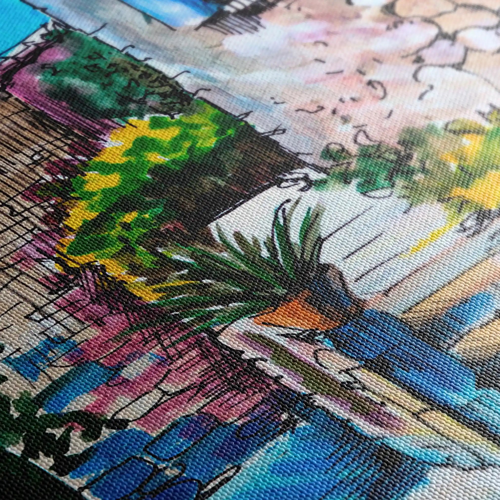 Landscape 149 Canvas Art 60 x 40 cm / Black