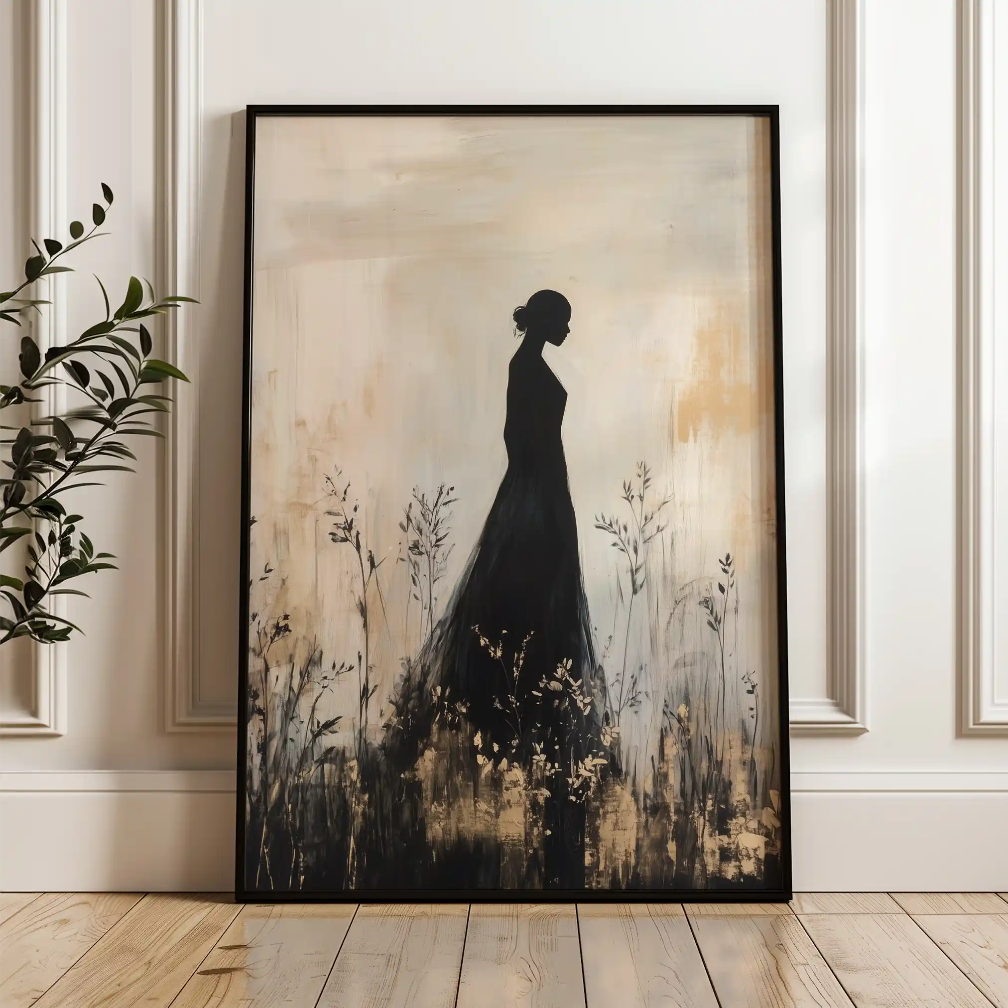 Portrait 149 Canvas Art 60 x 40 cm / Black