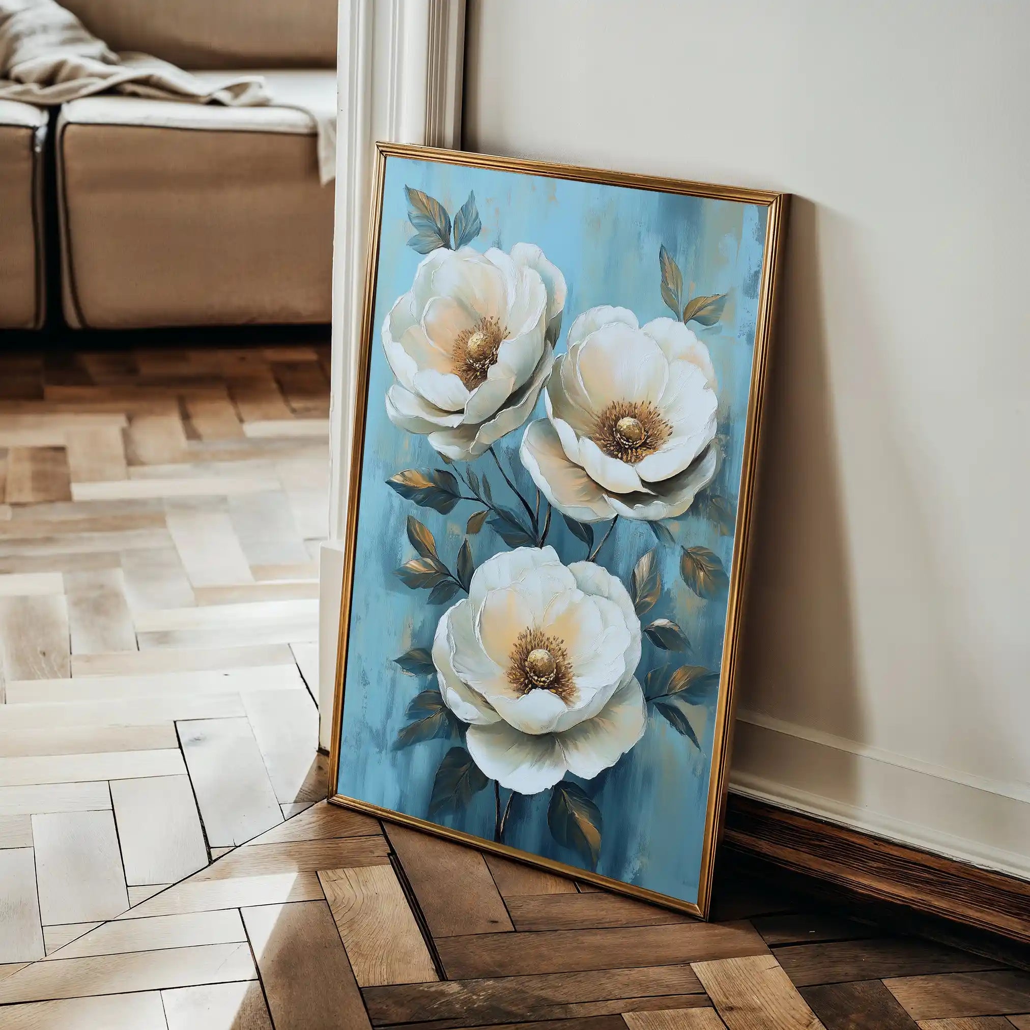 Floral 1504 Canvas Art 60 x 40 cm / Black