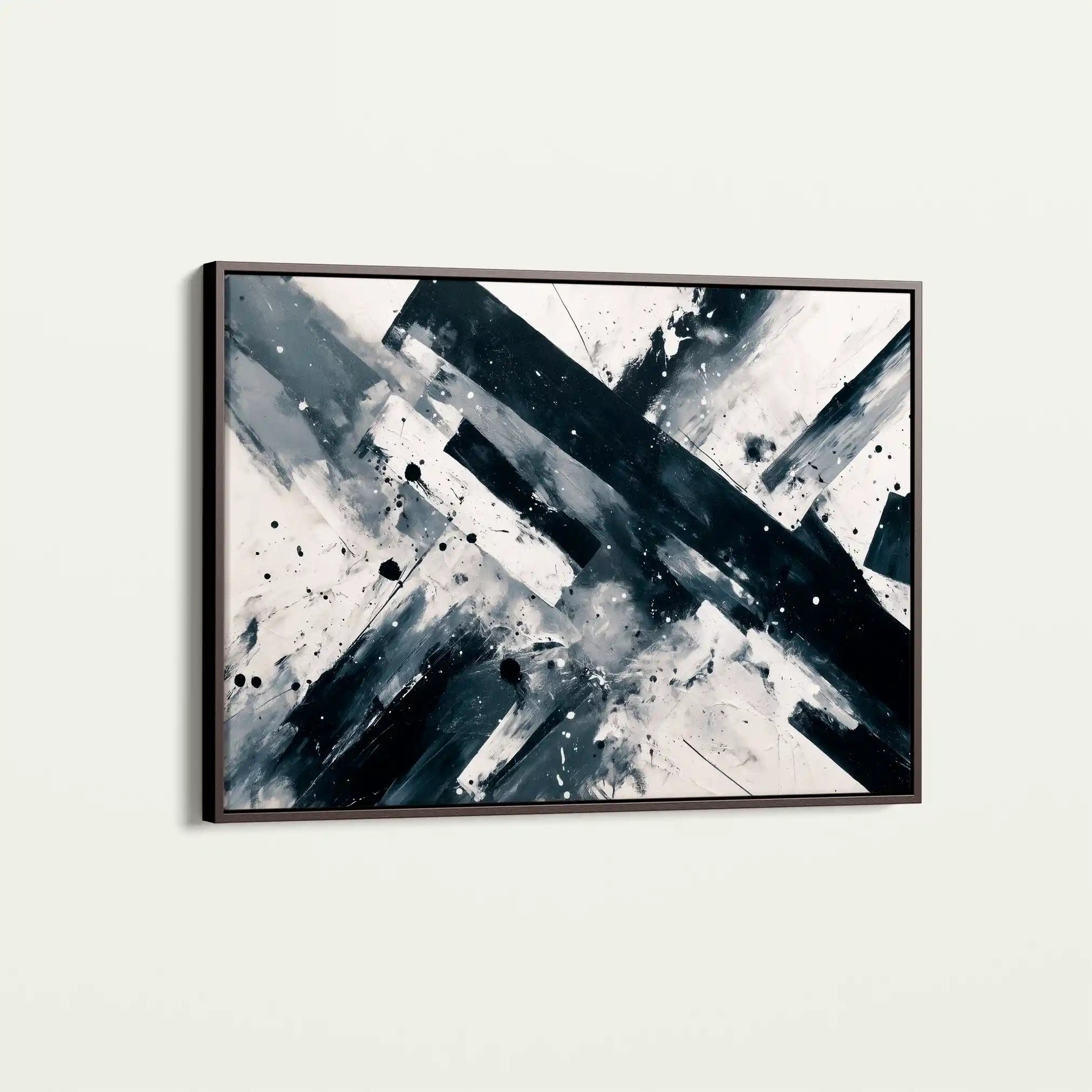 Abstract 1508 Canvas Art 60 x 40 cm / Black