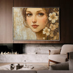 Portrait 151 Canvas Art 60 x 40 cm / Black