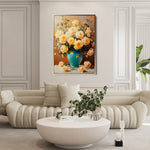 Floral 1518 Canvas Art 60 x 40 cm / Black