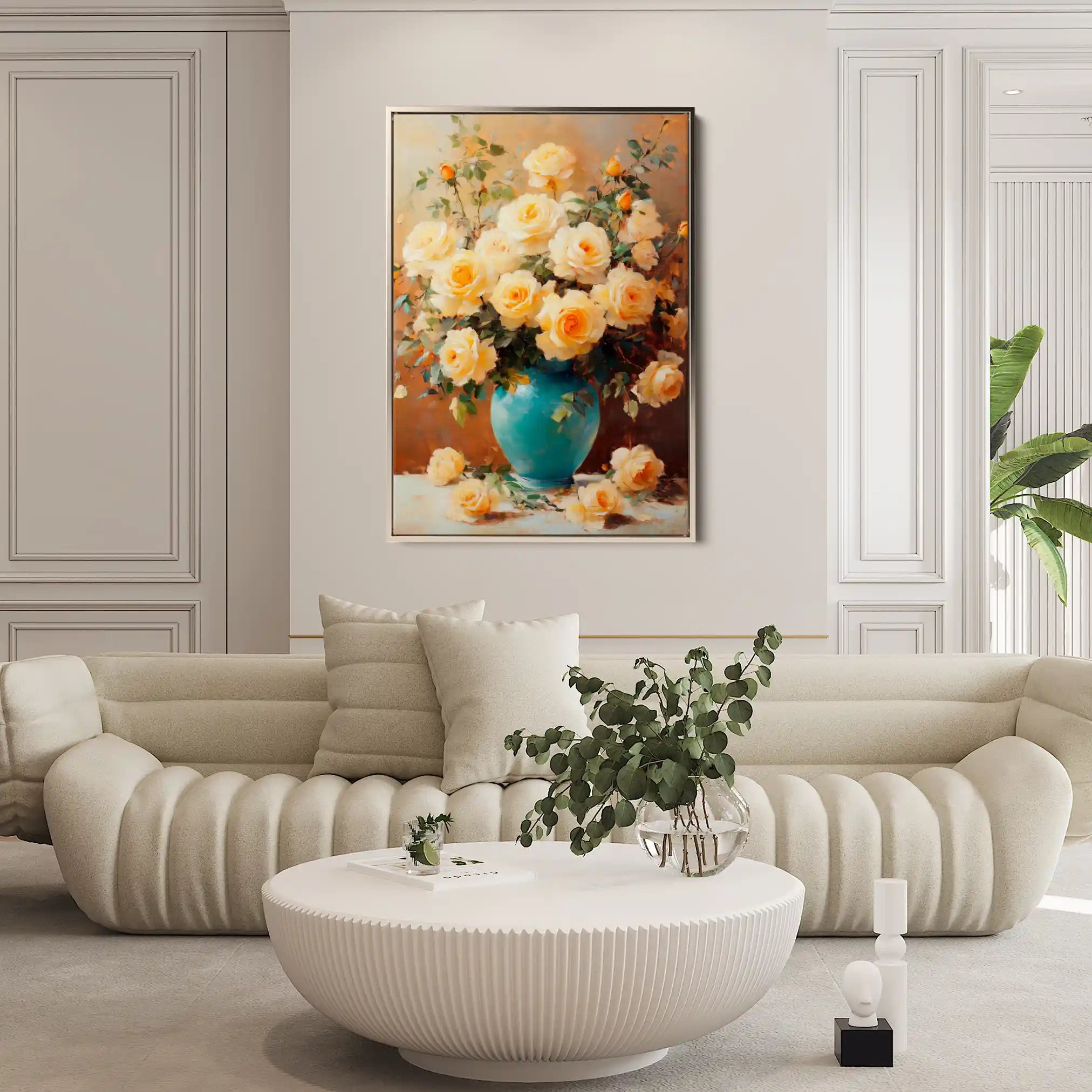 Floral 1518 Canvas Art 60 x 40 cm / Black