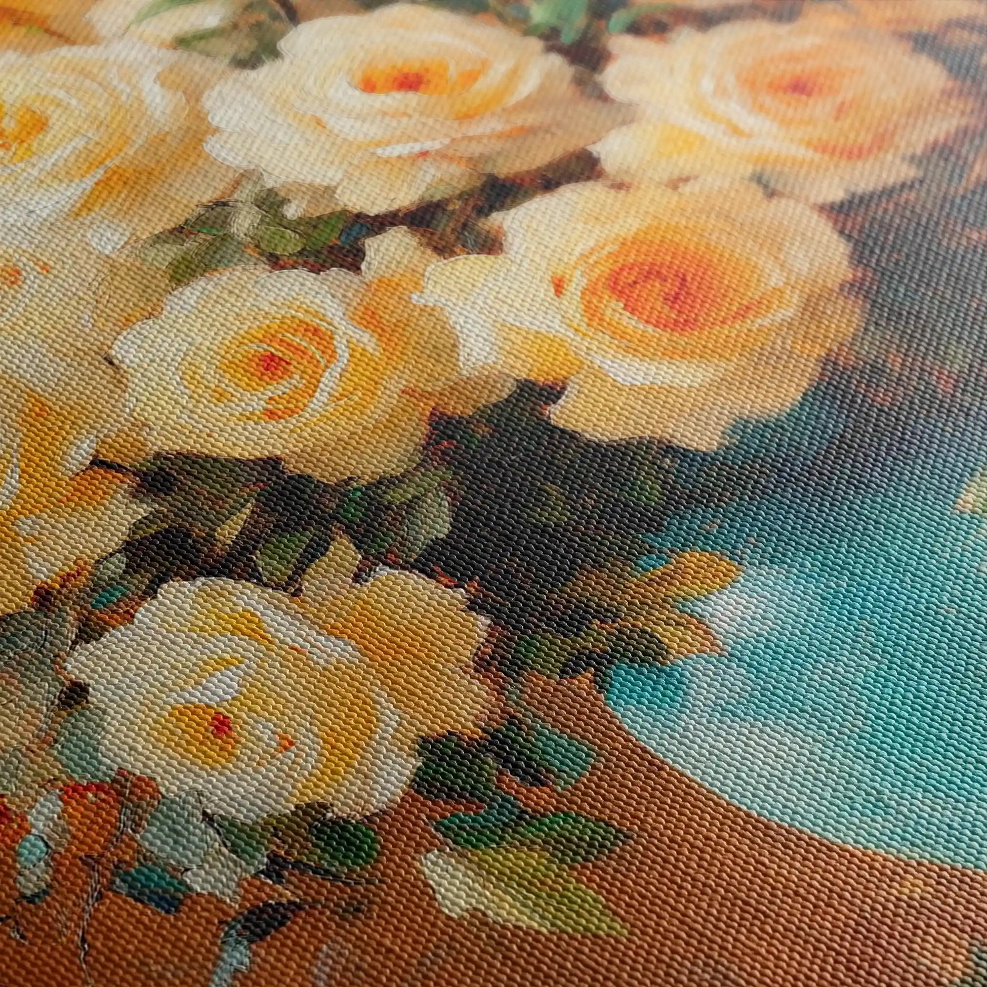 Floral 1518 Canvas Art 60 x 40 cm / Black