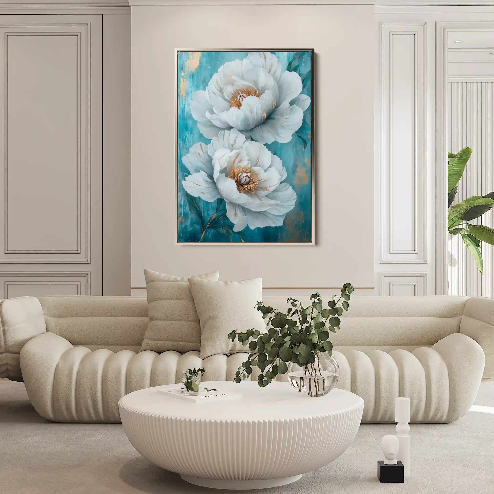Floral 1519 Canvas Art 60 x 40 cm / Black