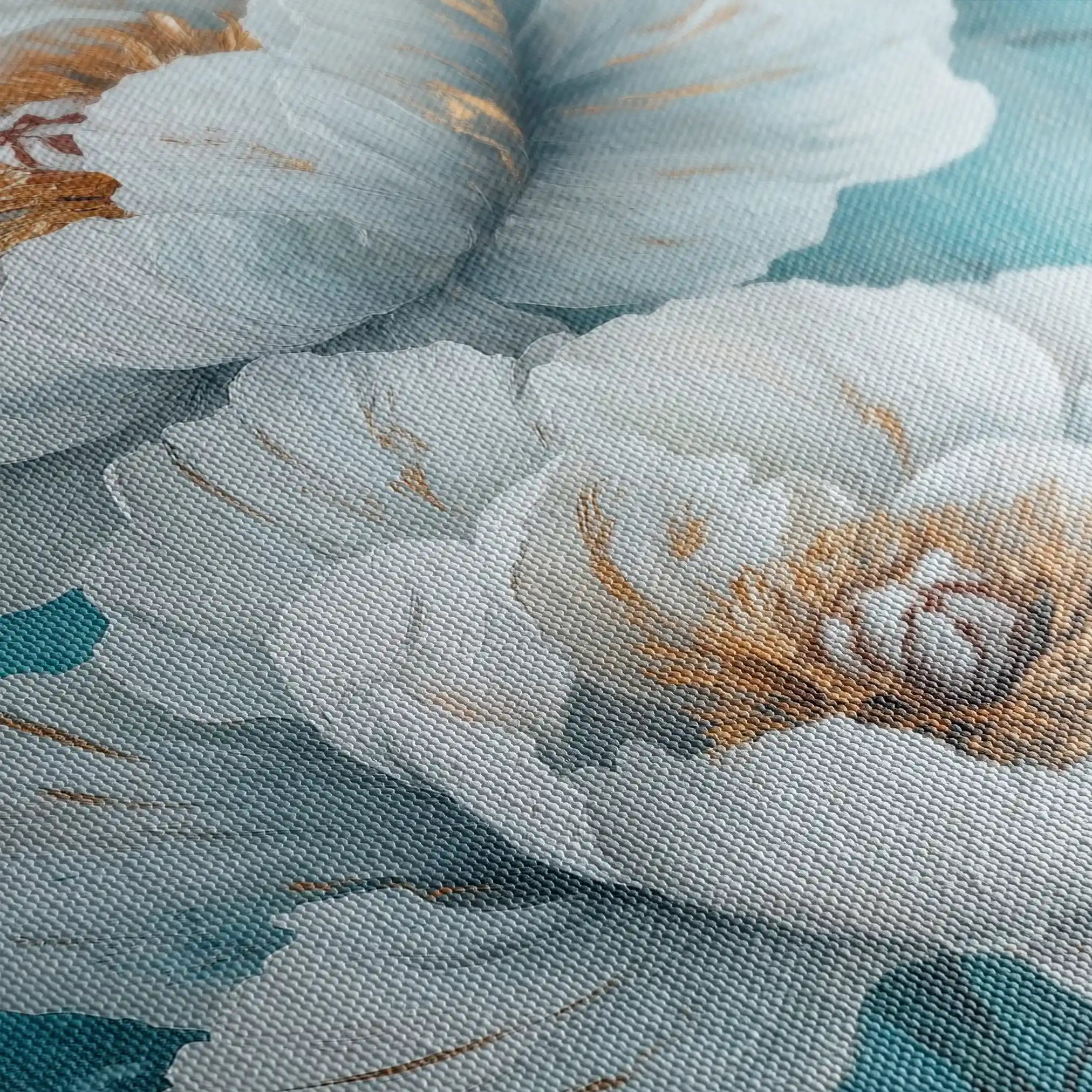 Floral 1519 Canvas Art 60 x 40 cm / Black