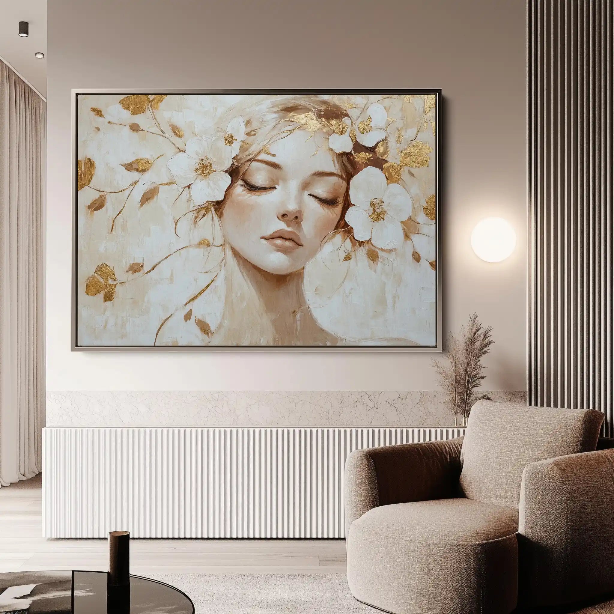 Portrait 152 Canvas Art 60 x 40 cm / Black