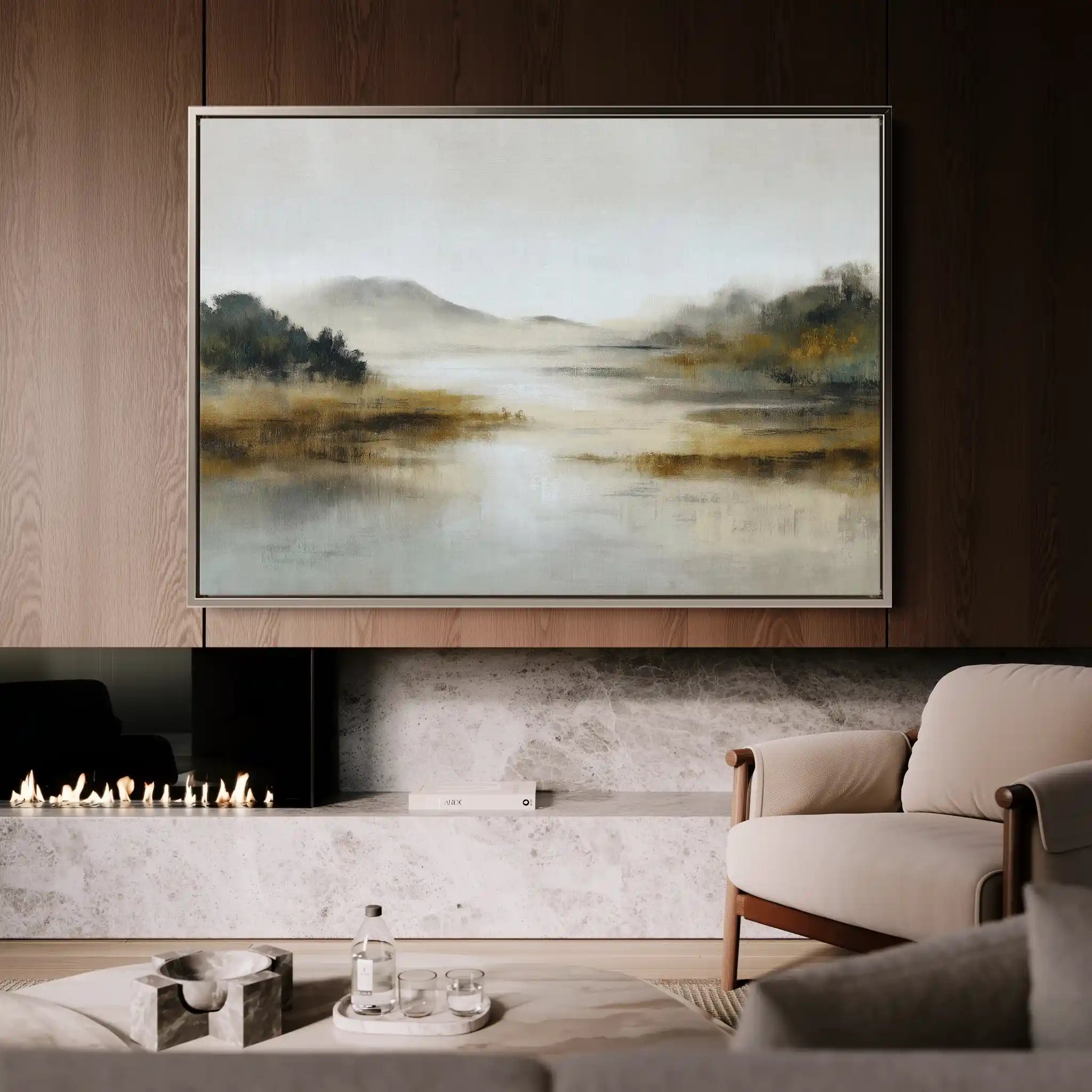 Abstract 1529 Canvas Art 60 x 40 cm / Black