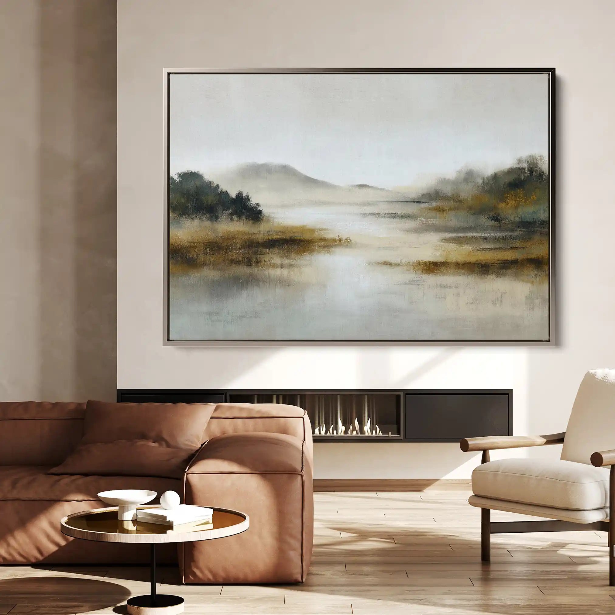 Abstract 1529 Canvas Art 60 x 40 cm / Black