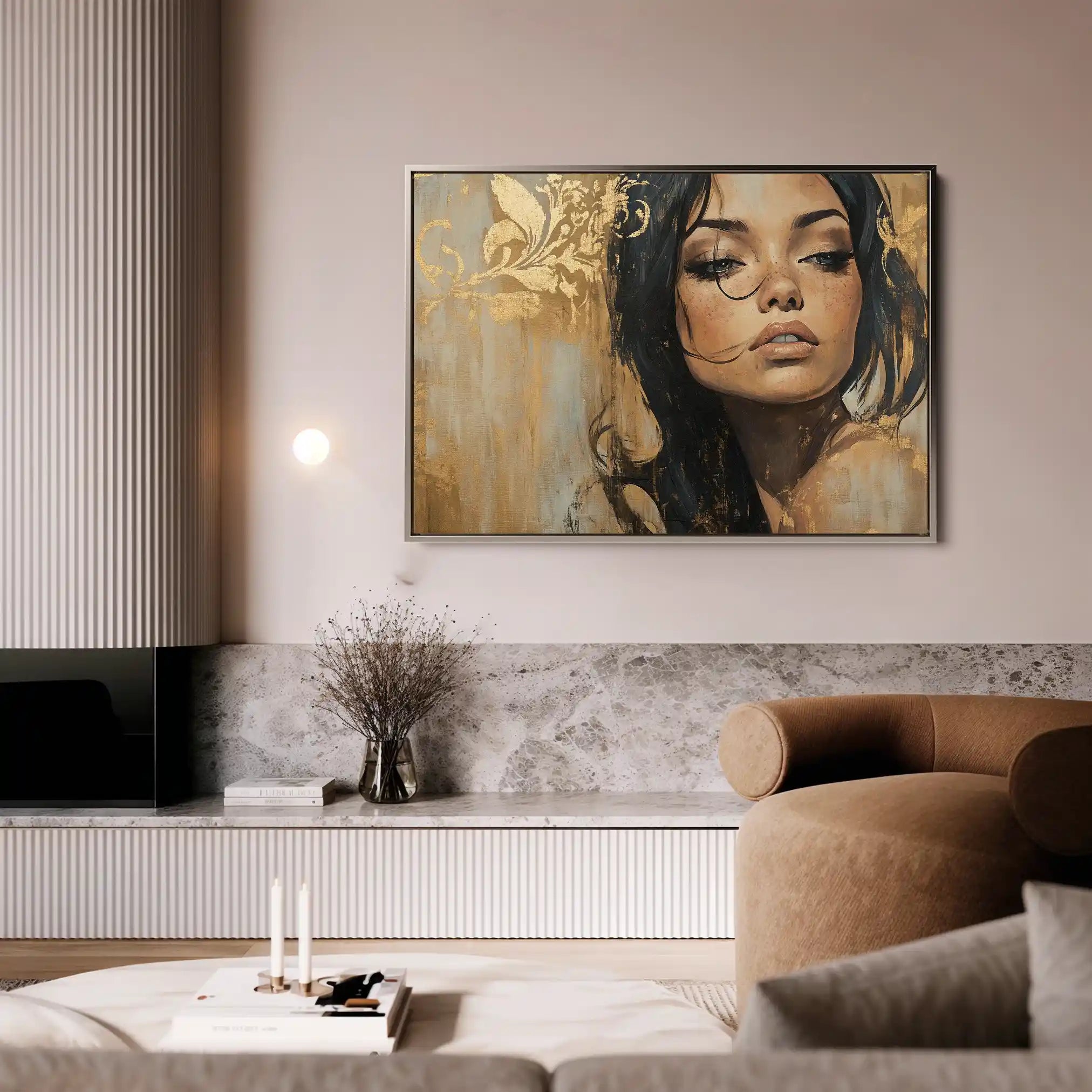 Portrait 153 Canvas Art 60 x 40 cm / Black