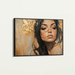 Portrait 153 Canvas Art 60 x 40 cm / Black