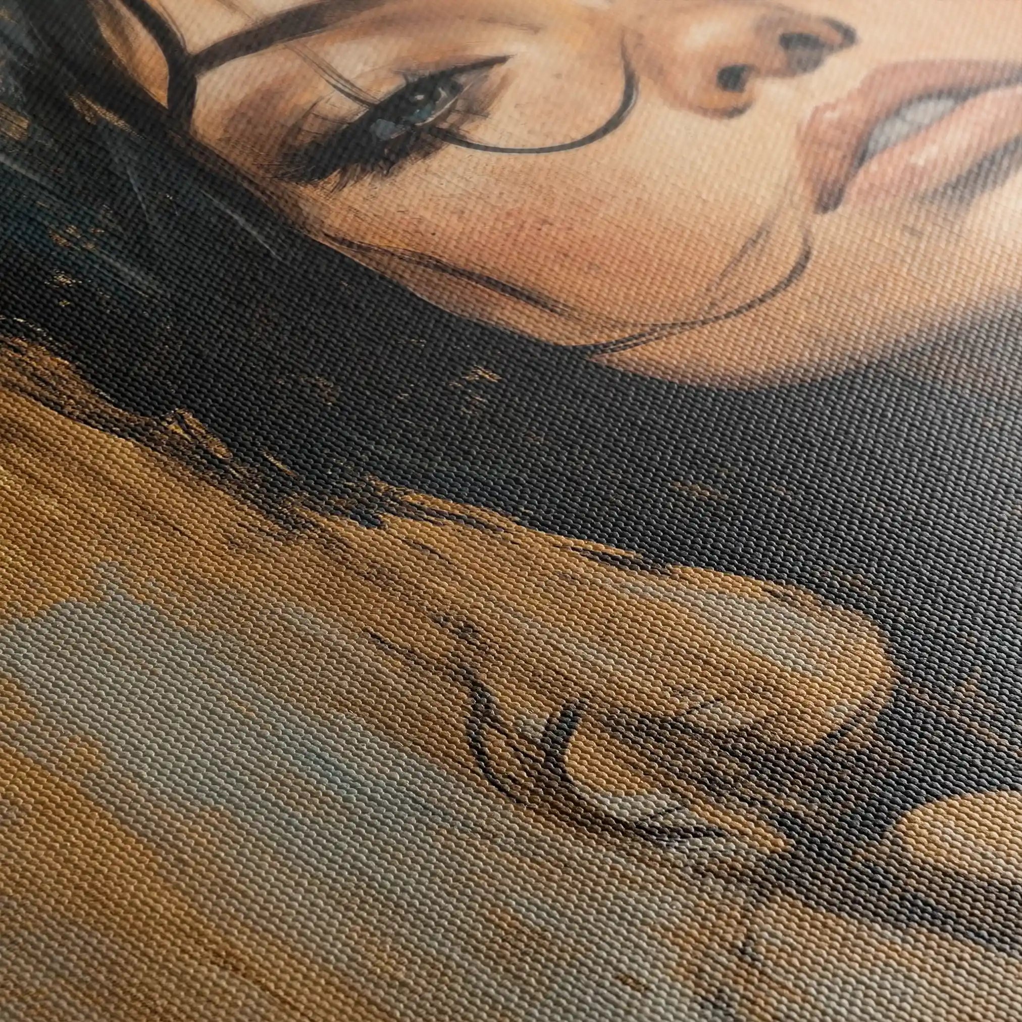 Portrait 153 Canvas Art 60 x 40 cm / Black