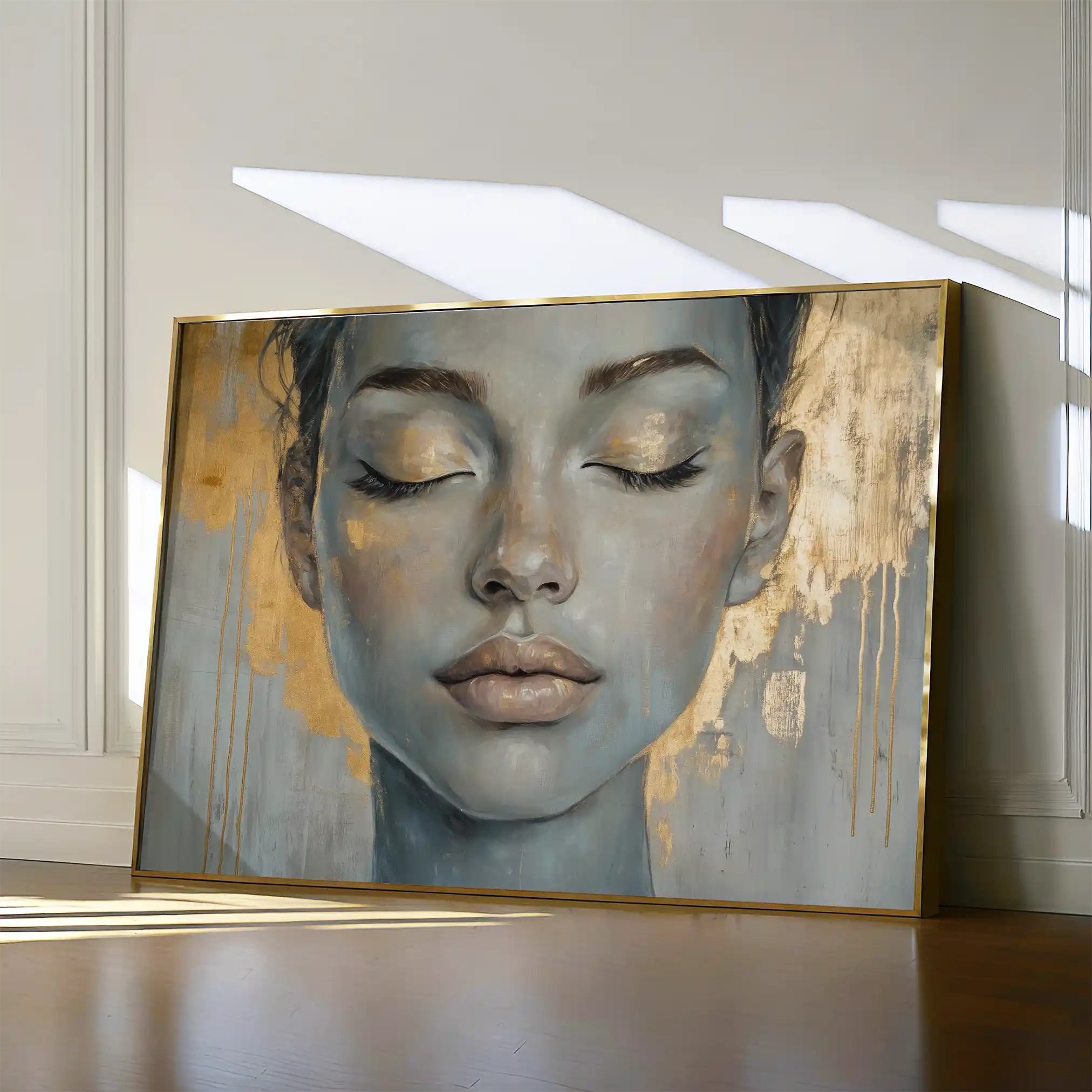 Portrait 154 Canvas Art 60 x 40 cm / Black