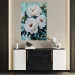 Floral 1542 Canvas Art 60 x 40 cm / Black