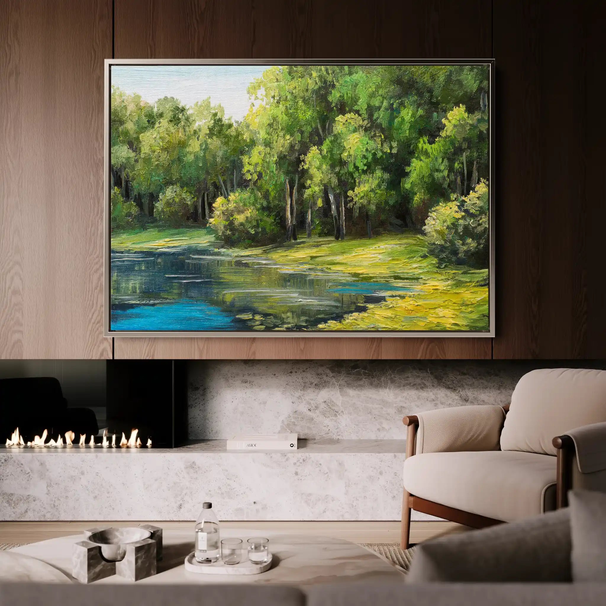 Landscape 155 Canvas Art 60 x 40 cm / Black