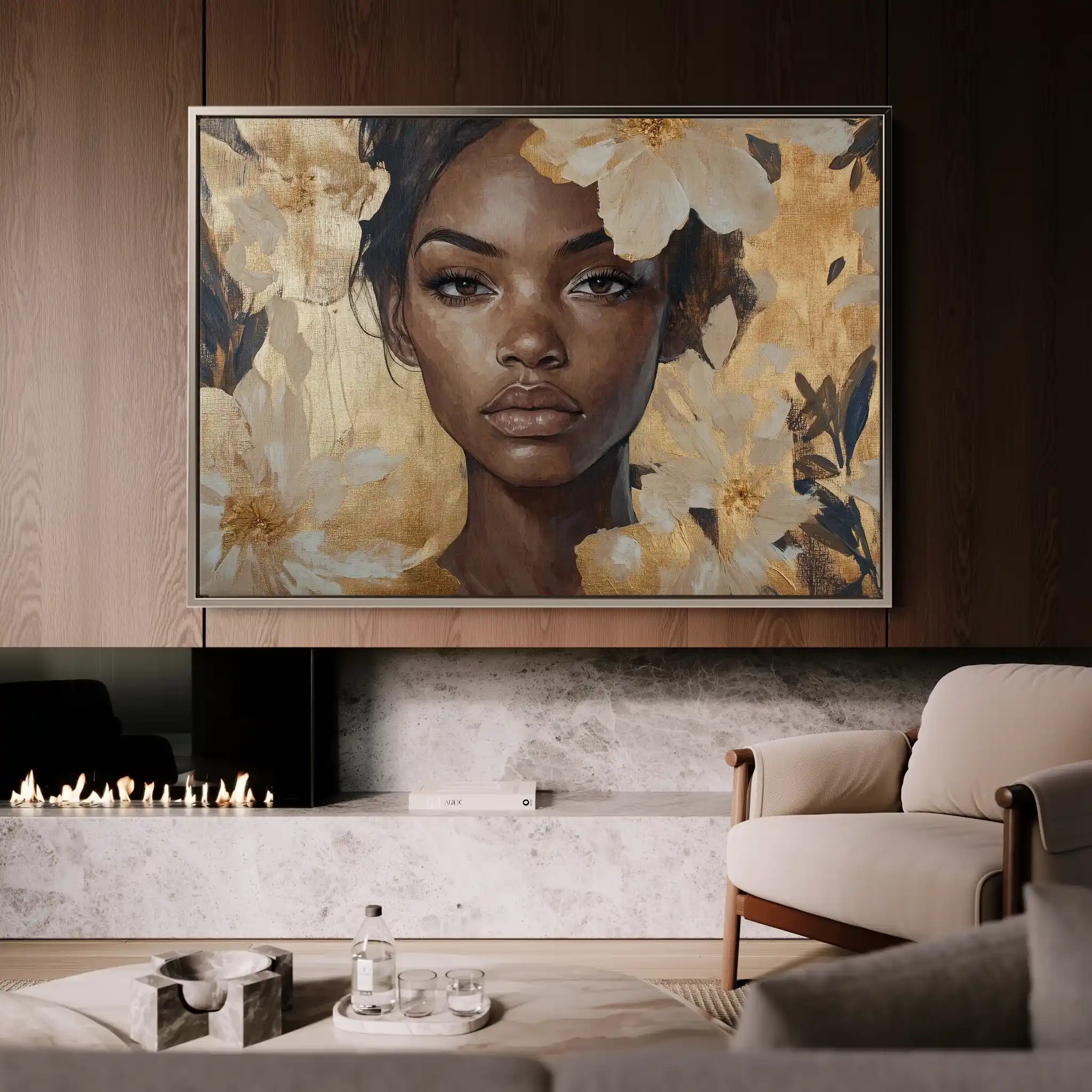 Portrait 155 Canvas Art 60 x 40 cm / Black